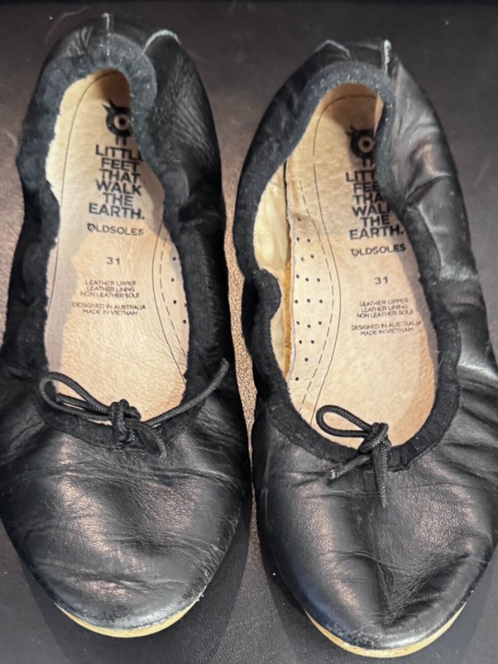 Old Soles Girls' Black Cruise Ballet Flats, Size: Girls US 13-13.5/EU 31 - Picture 2 of 5